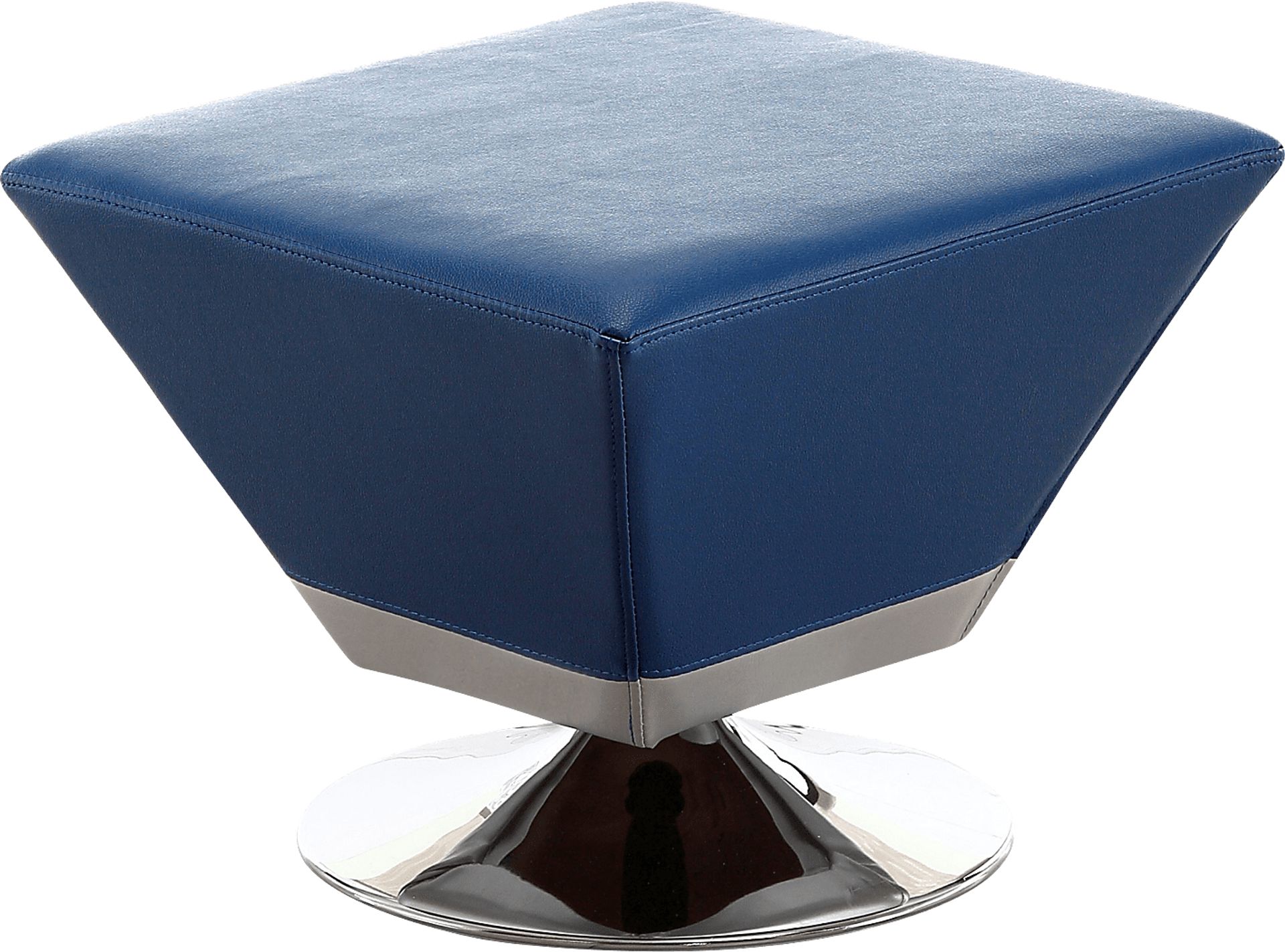 Buecker Blue Swivel Ottoman - Image 1