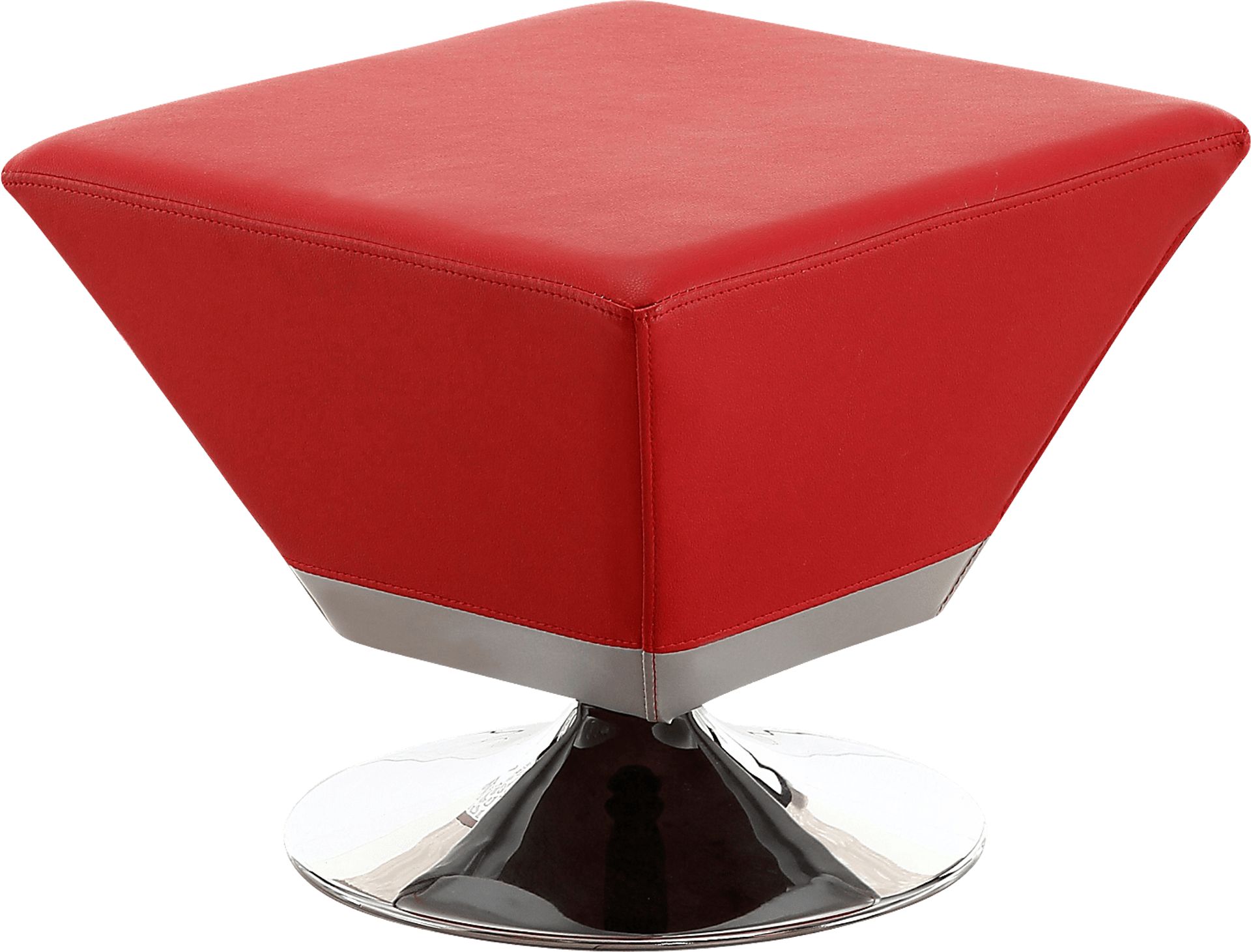 Buecker Red Swivel Ottoman - Image 1