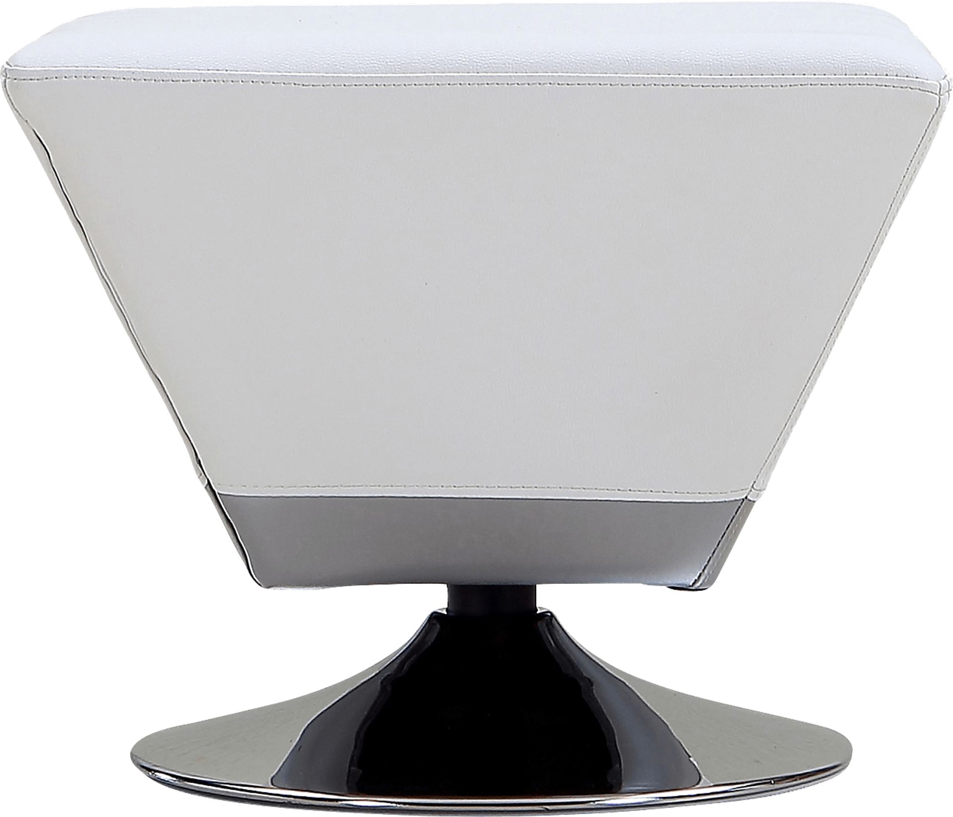 Buecker White Swivel Ottoman - Image 1