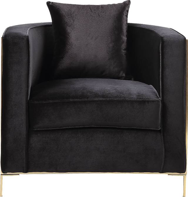 Buellton Black Accent Chair with Pillow - Thumbnail - Image 2