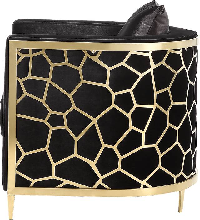 Buellton Black Accent Chair with Pillow - Thumbnail - Image 3