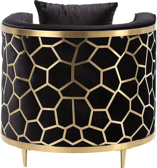 Buellton Black Accent Chair with Pillow - Thumbnail - Image 4