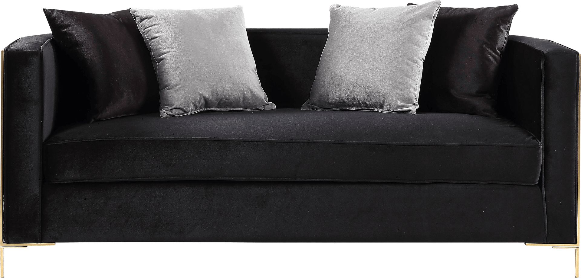 Buellton Black Loveseat with Four Pillows - Image 2