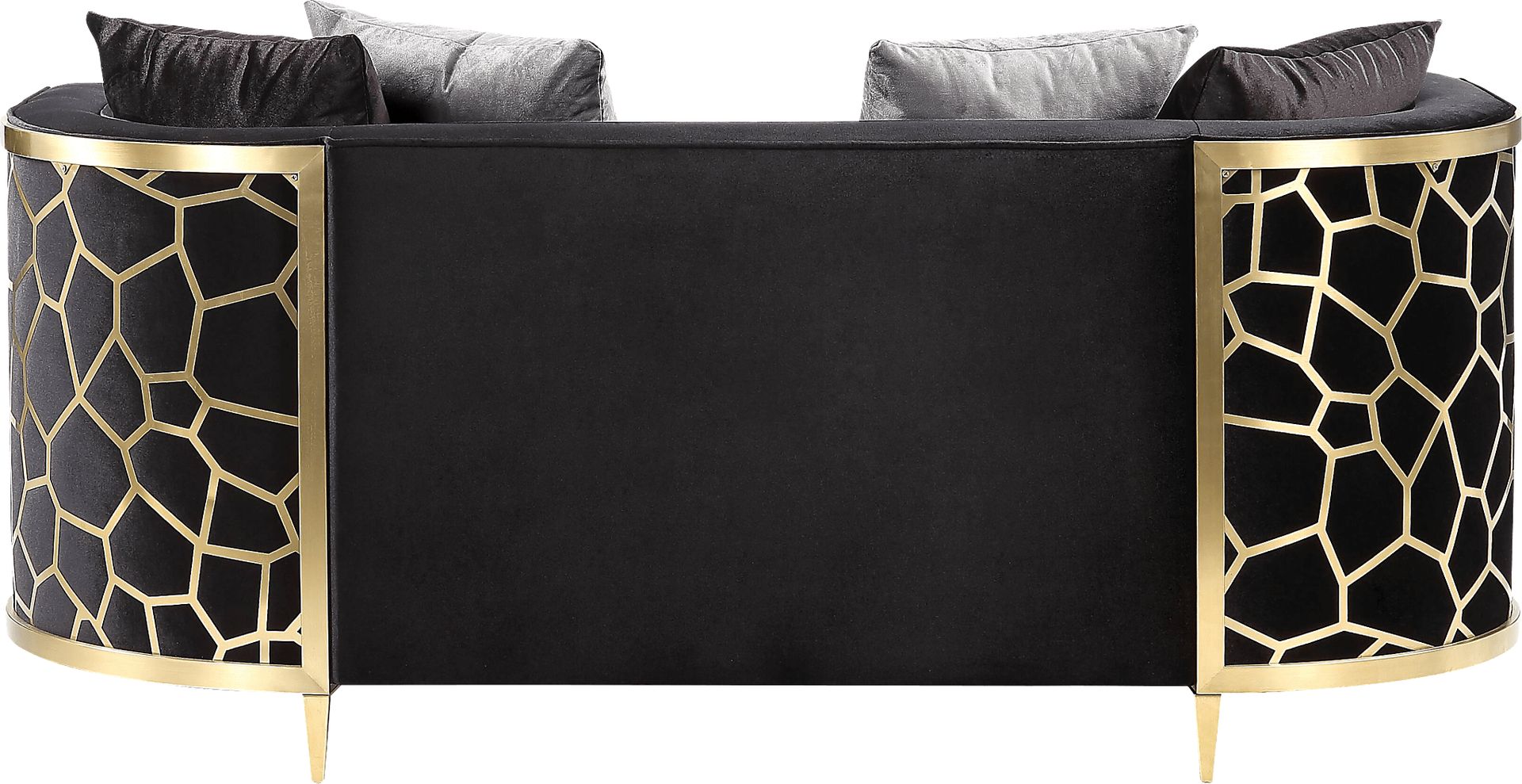 Buellton Black Loveseat with Four Pillows - Image 3