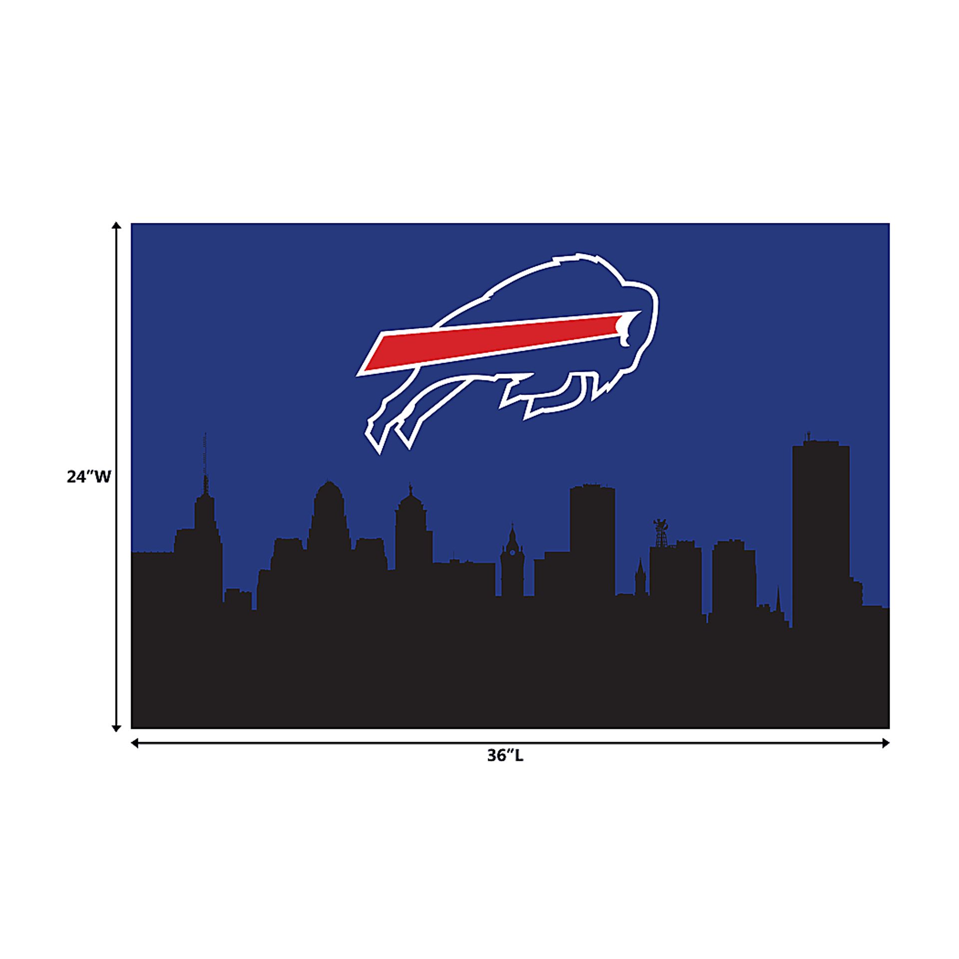 Buffalo Bills 2' x 3' Machine Washable Rug - Image 3
