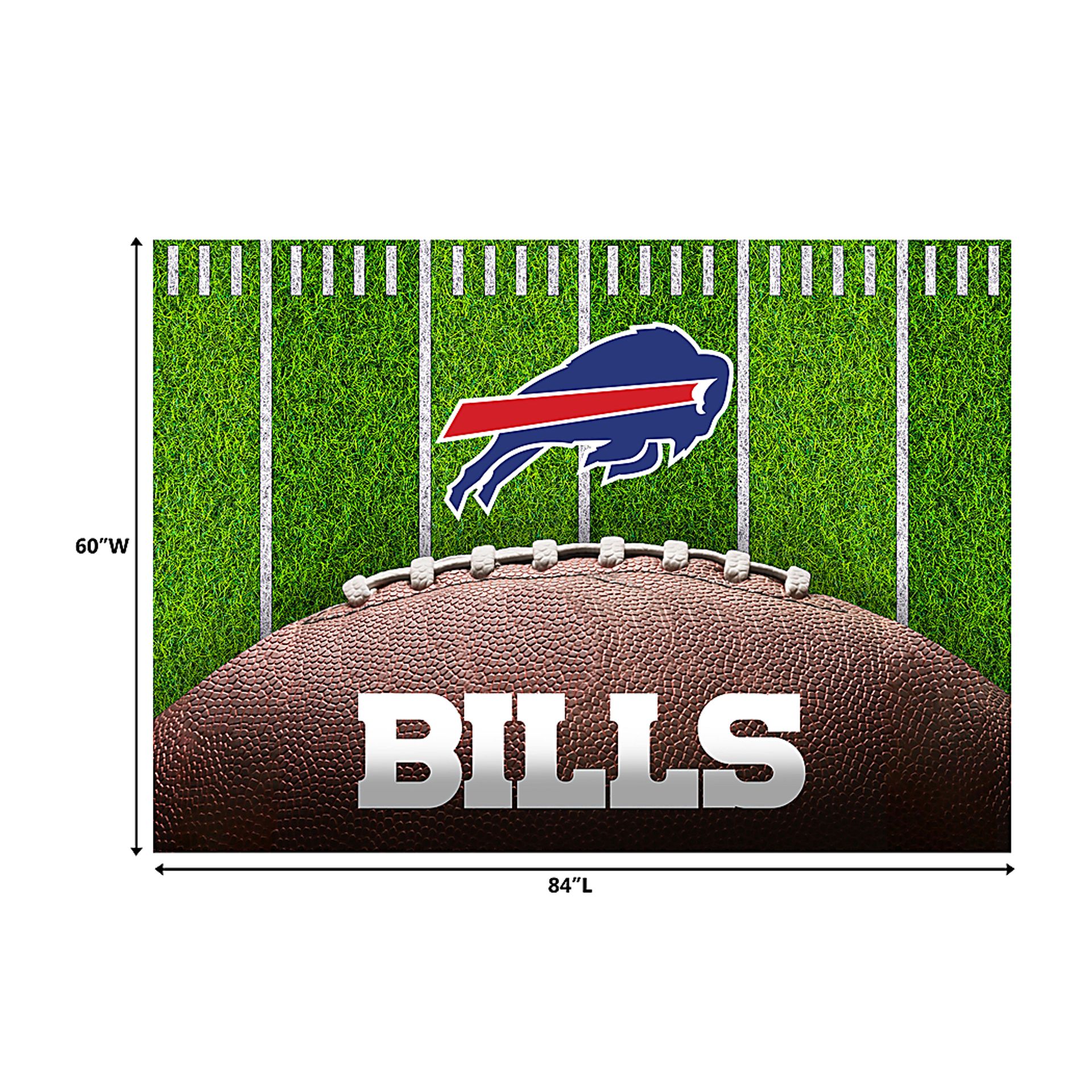 Buffalo Bills 5' x 7' Machine Washable Rug - Image 3