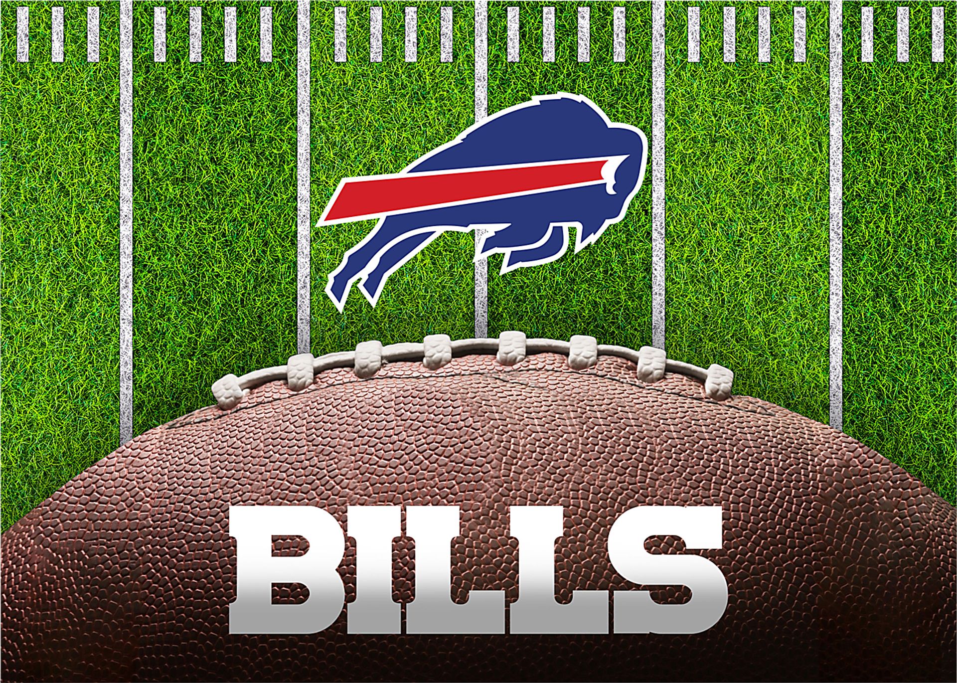 Buffalo Bills 5' x 7' Machine Washable Rug - Image 1