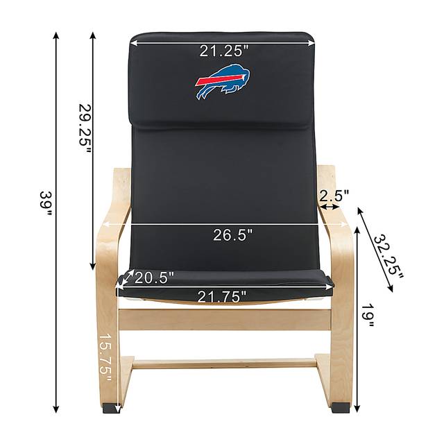 Buffalo Bills Black Accent Chair - Thumbnail - Image 5