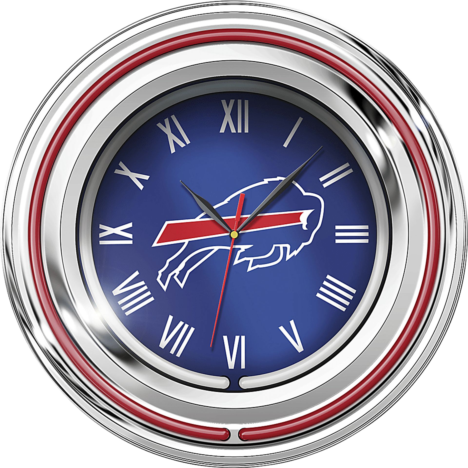 Buffalo Bills Blue Neon Wall Clock - Image 1