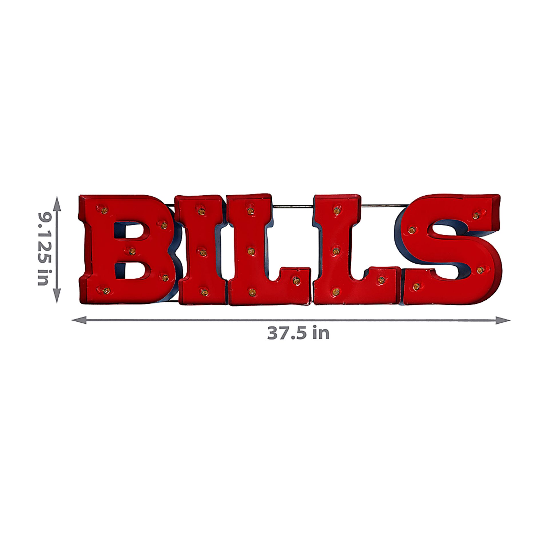Buffalo Bills Red Metal Wall Decor - Image 4