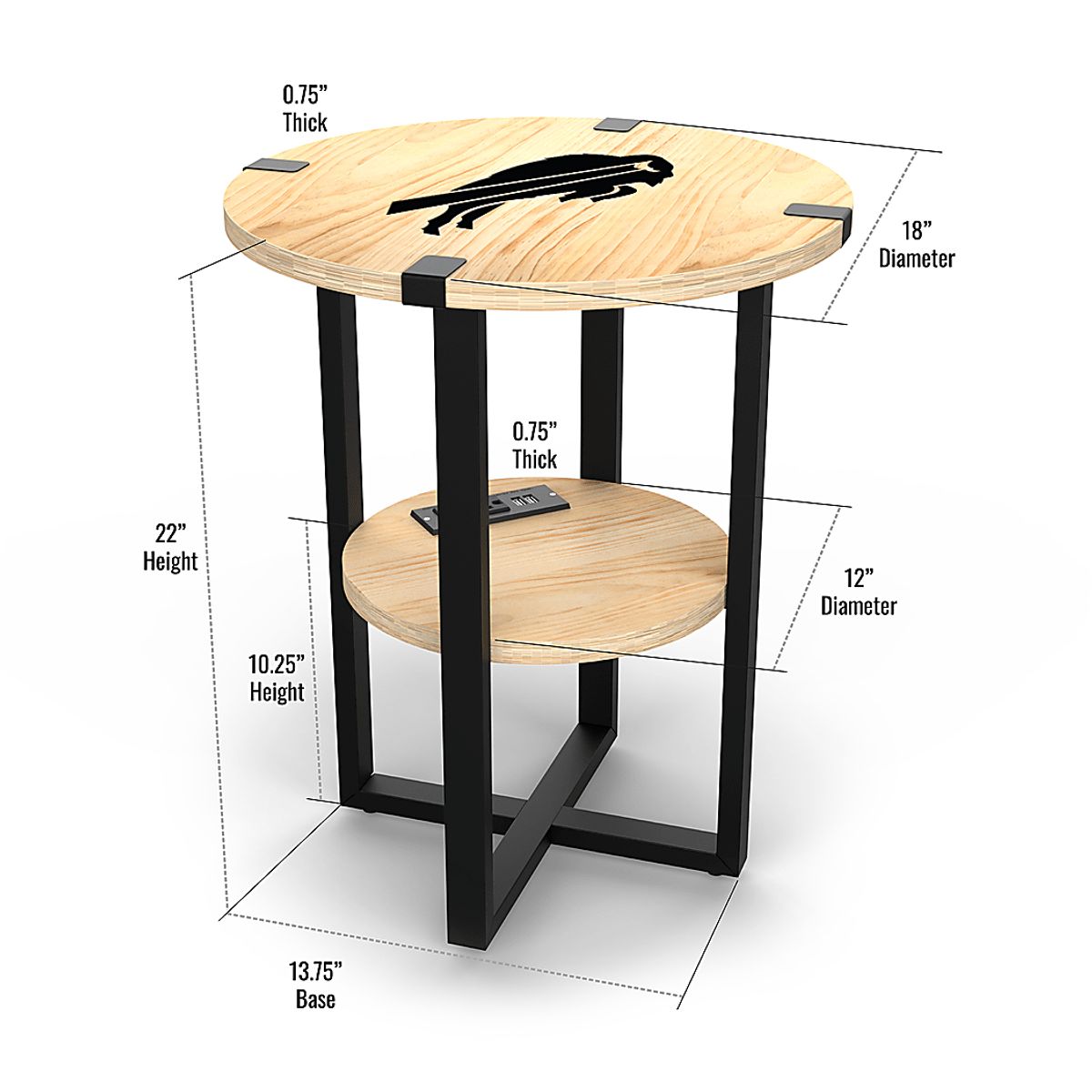 Nfl Side Table End | Rooms to Go