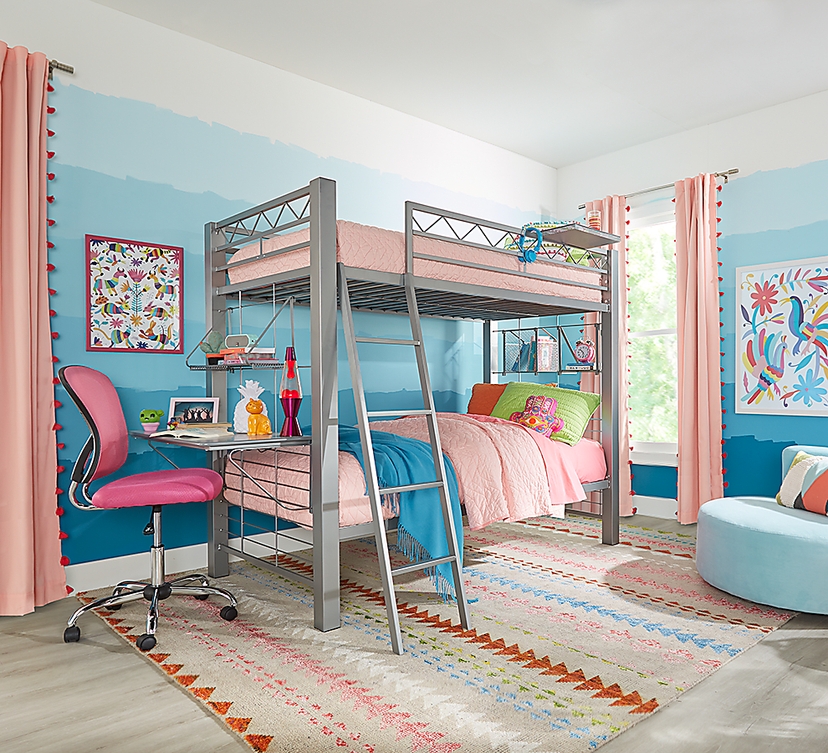 Build A Bunk 6 Pc Gray Full Full Bunk Bed Rooms to Go