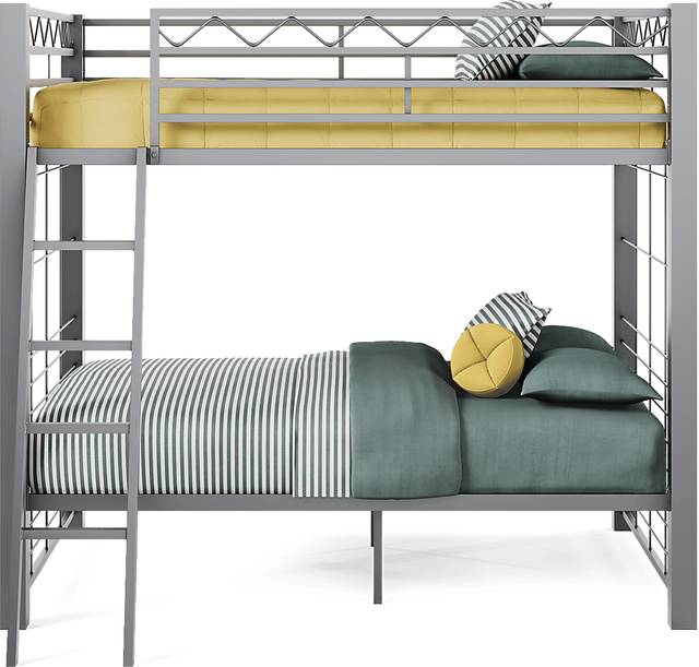 Build-A-Bunk Gray Full/Full Bunk Bed - Thumbnail - Image 2