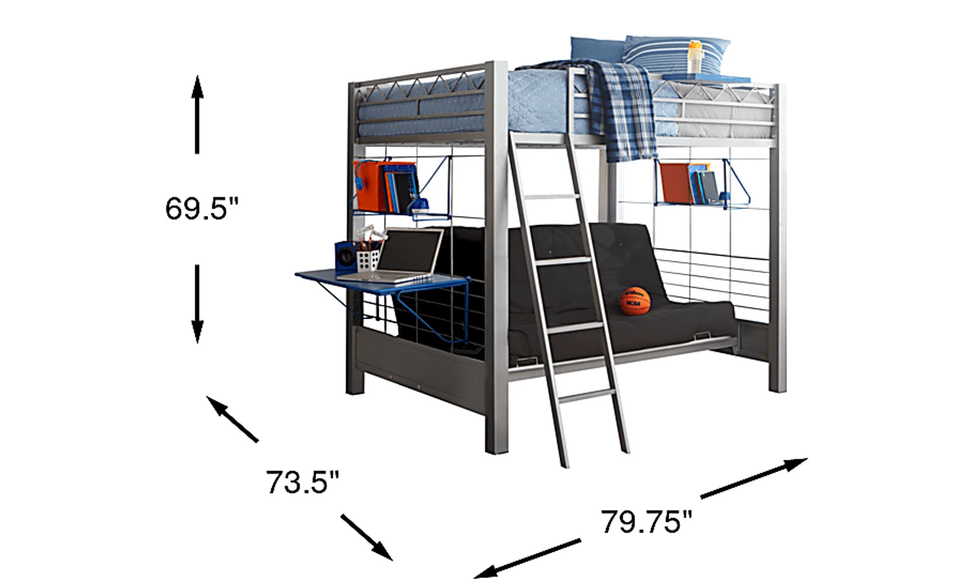 Dimension Image. Please refer to the Dimension Tab on this page for dimension details.