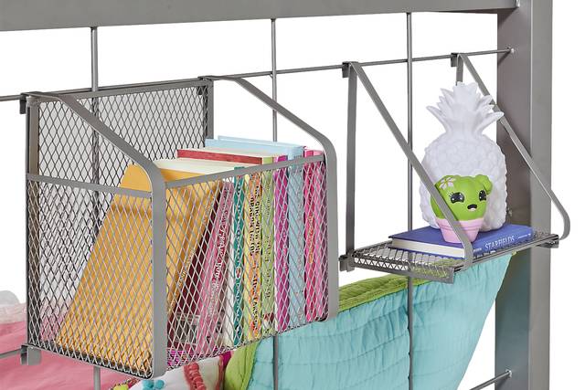 Build-a-Bunk Gray Full/Futon Loft Bed with Gray Accessories and Basketball Hoop - Thumbnail - Image 4