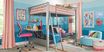 Build-a-Bunk Gray Full/Futon Loft Bed with Gray Accessories