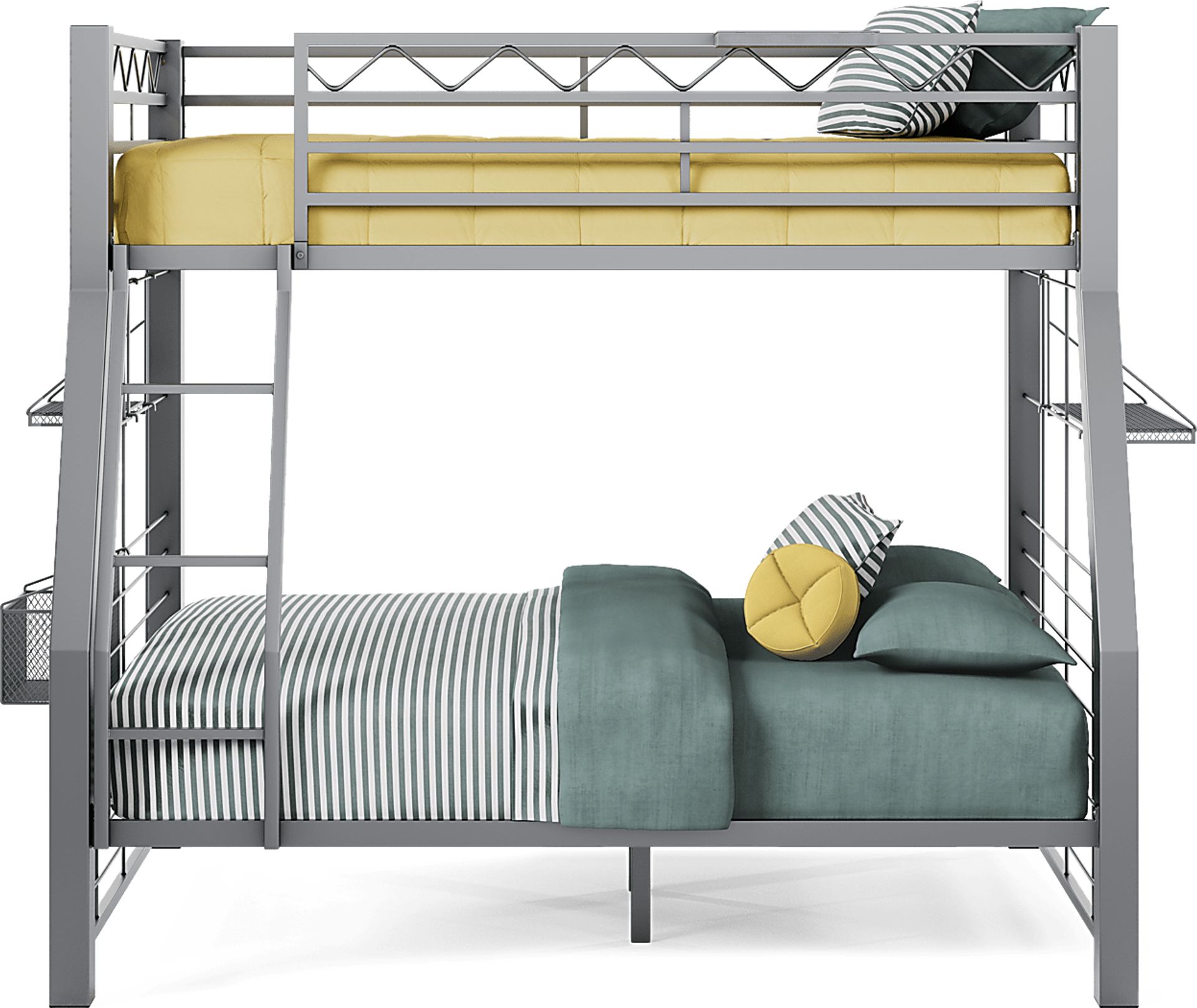 Build-A-Bunk Gray Twin/Full Bunk Bed with Gray Accessories - Image 3