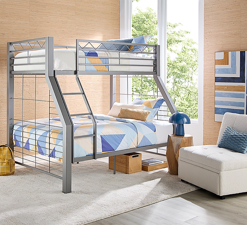 Build-A-Bunk Gray Twin/Full Bunk Bed