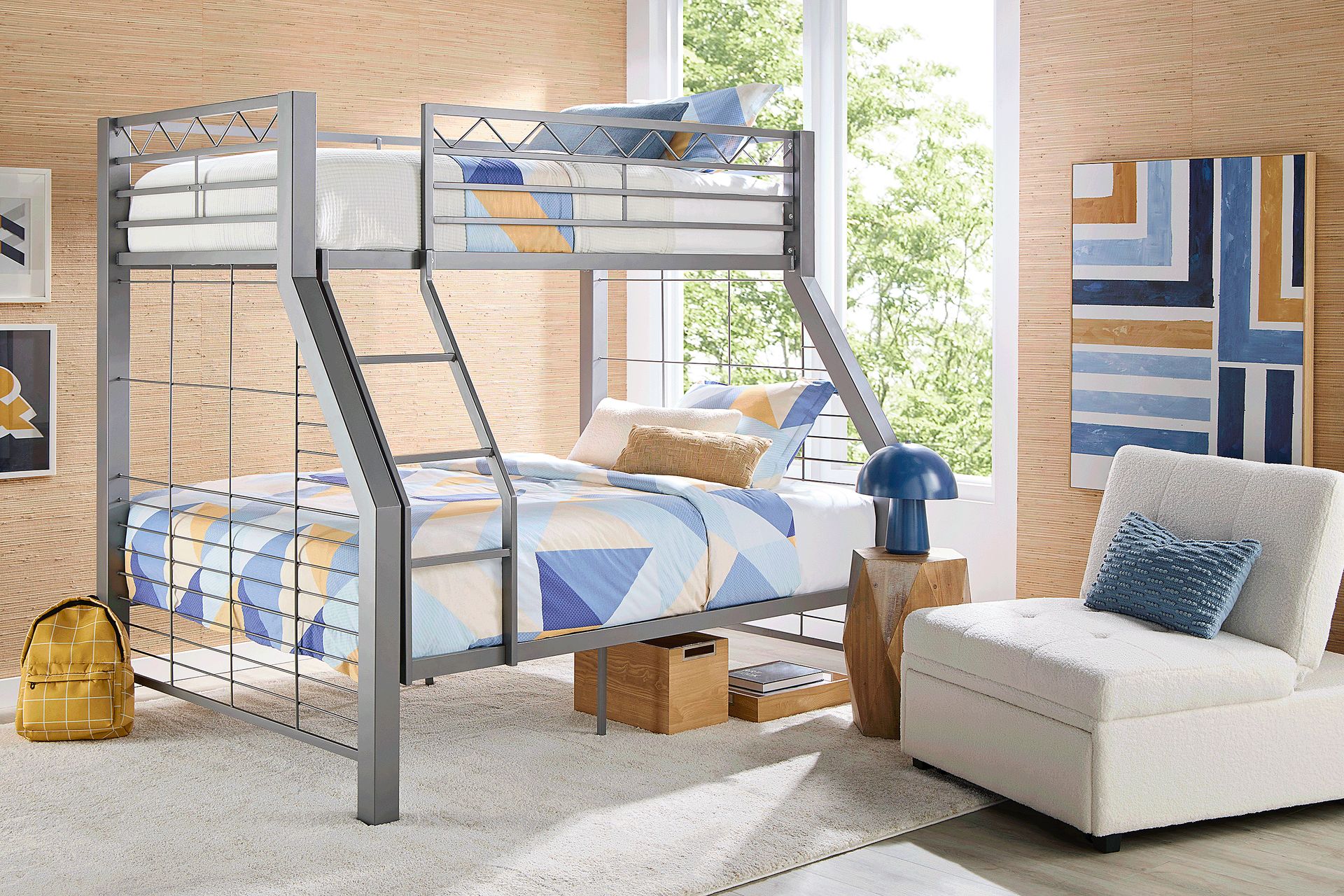 Build-A-Bunk Gray Twin/Full Bunk Bed - Image 2