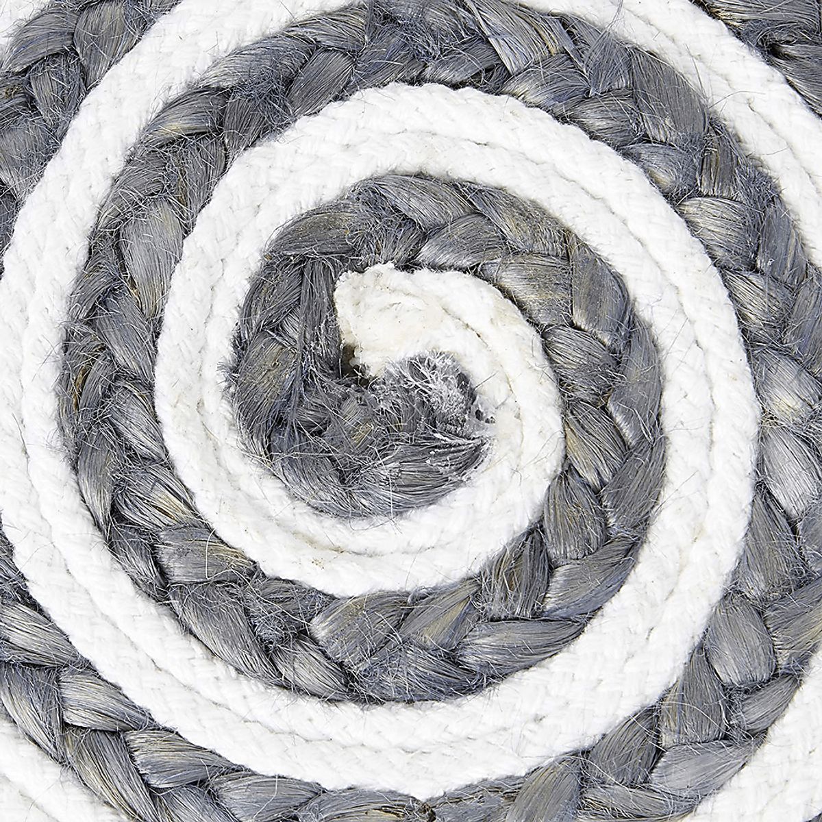 Buitra Gray,White Cotton,Jute Fabric Poufs | Rooms to Go