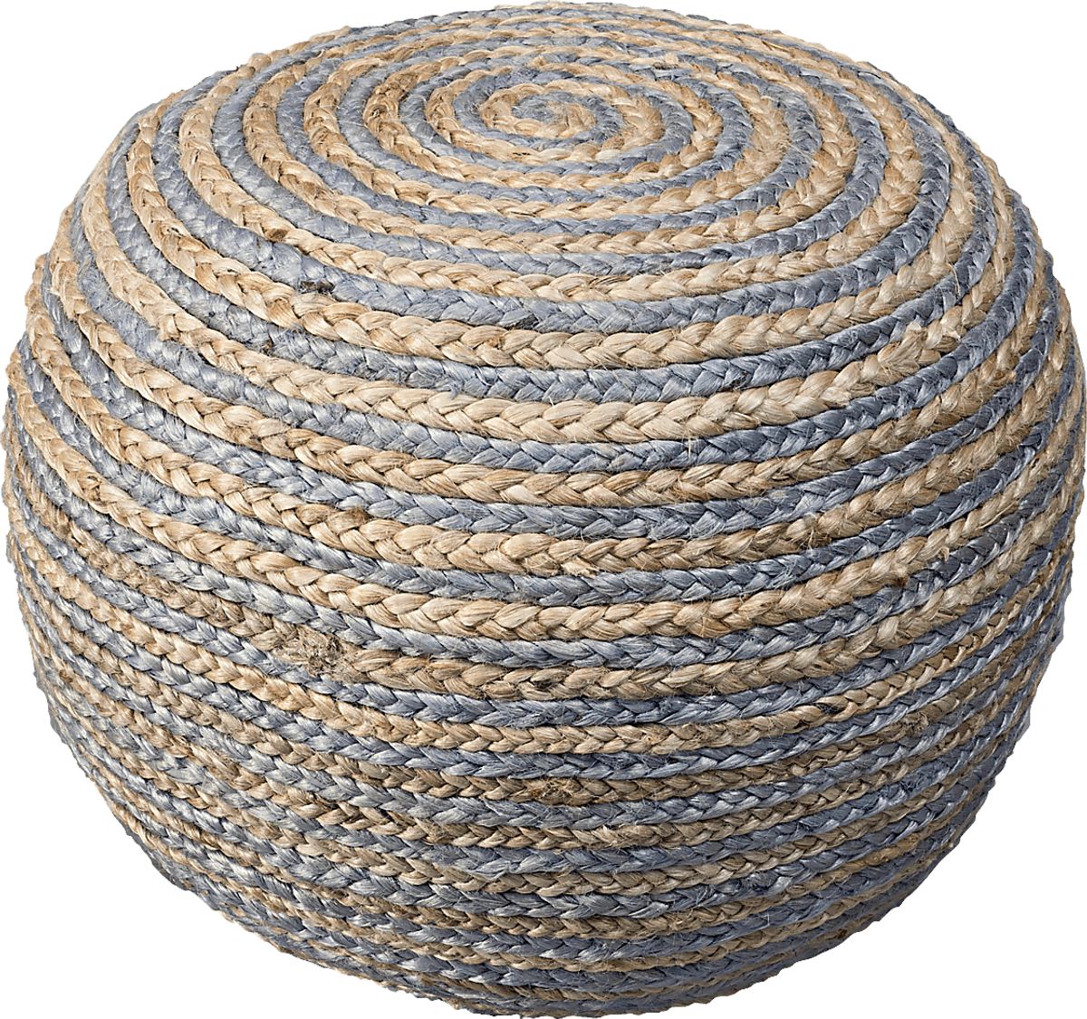 Buitra Gray,Tan Beige,Brown,Gray Cotton,Jute Fabric Poufs | Rooms to Go