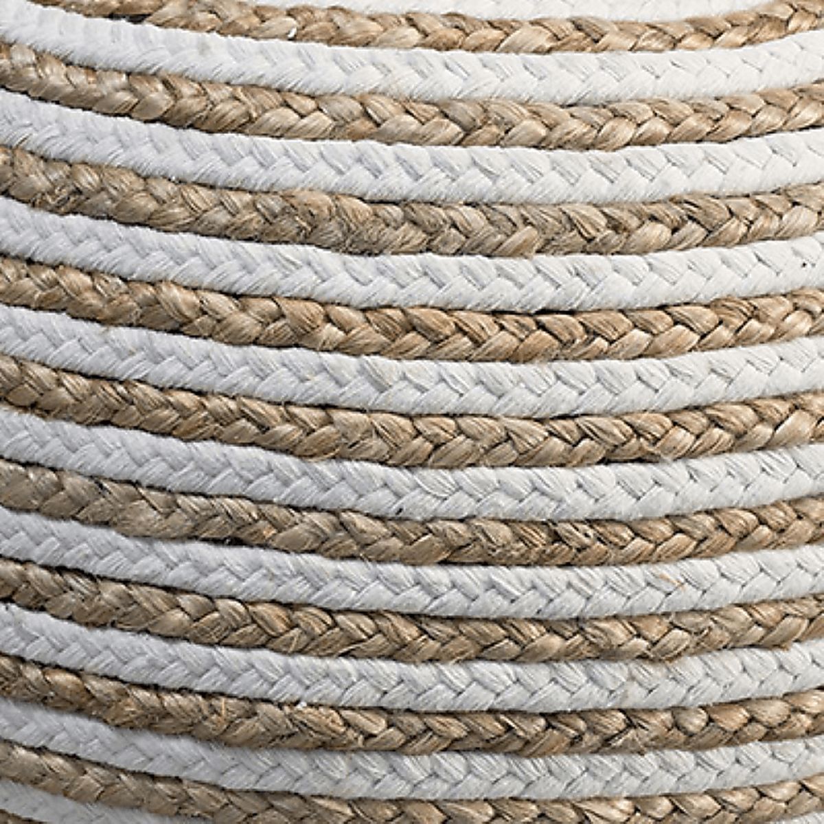 Buitra Tan,White Beige,Brown,White Cotton,Jute Fabric Poufs | Rooms to Go