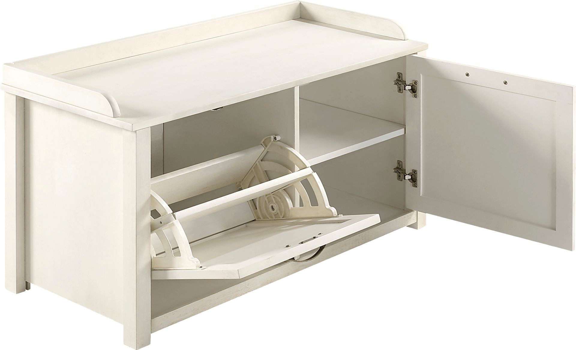 Bullace White Accent Bench - Image 3