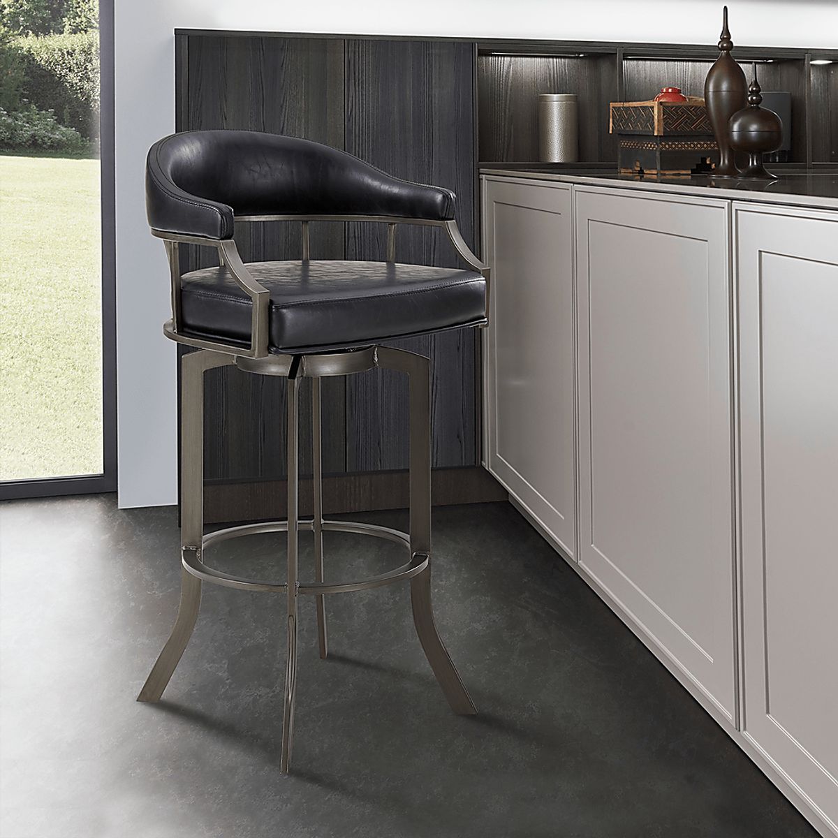 Bulltales Black Counter Height Stool | Rooms to Go