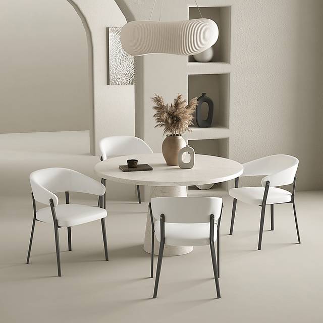 Bullworldy White Arm Chair - Thumbnail - Image 2