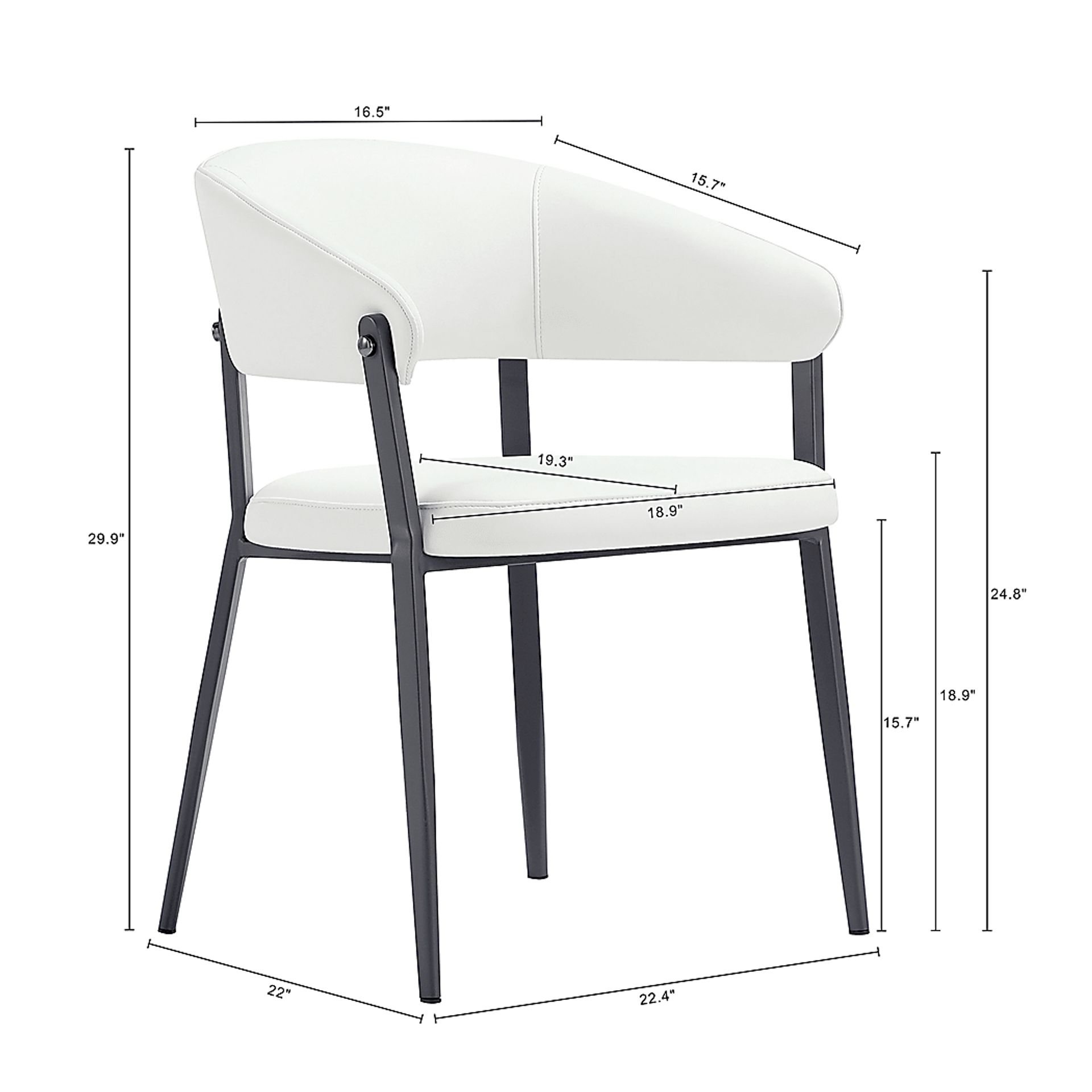 Bullworldy White Arm Chair - Image 5