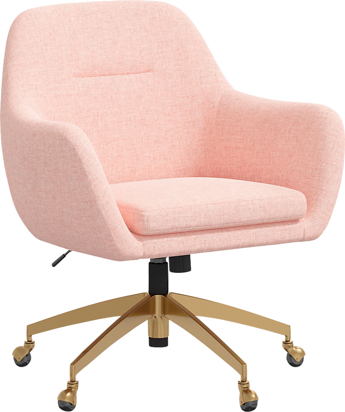 Bulwer Pink Linen,Polyester Fabric Desk Chair | Rooms to Go