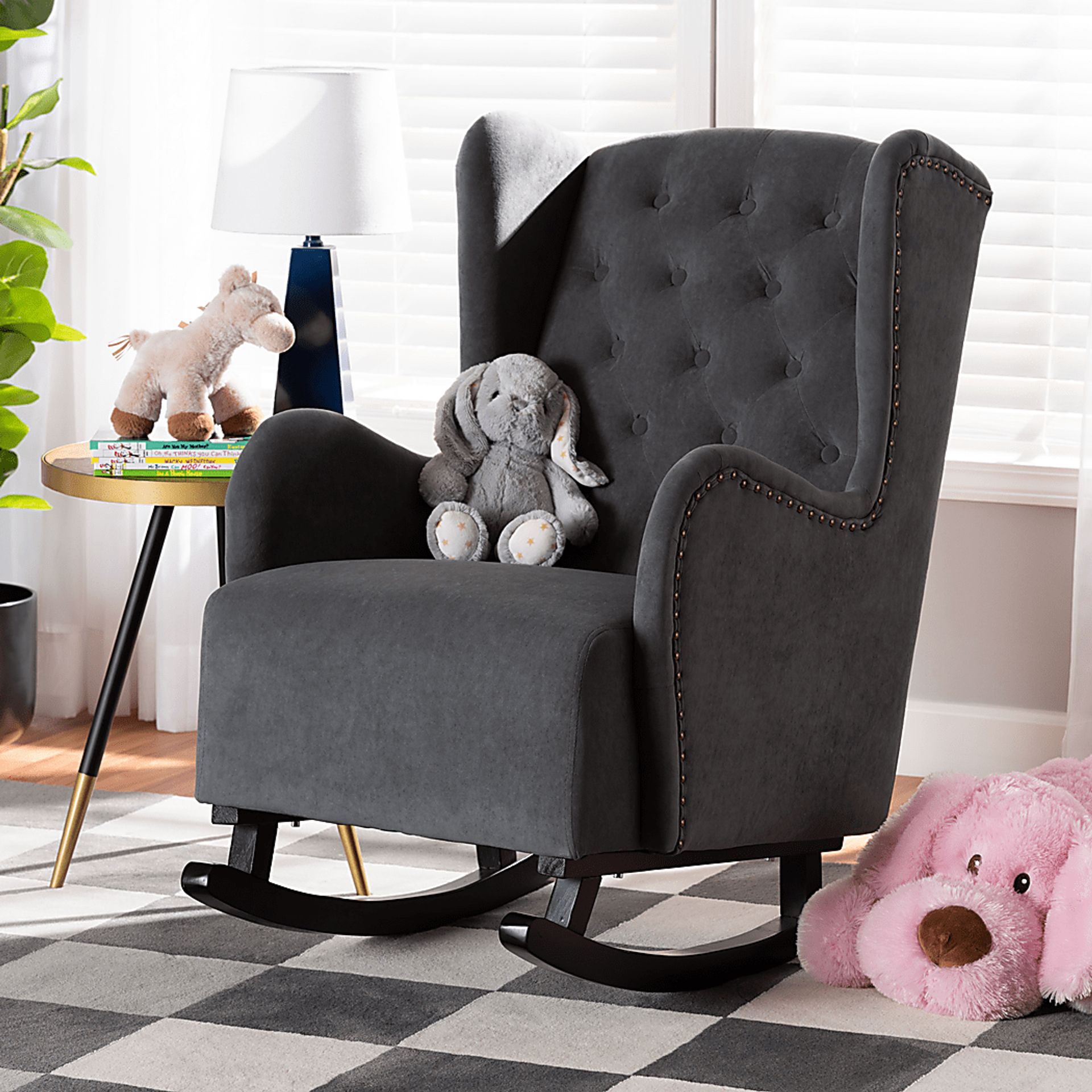 Bumelia Gray Rocking Chair - Image 9