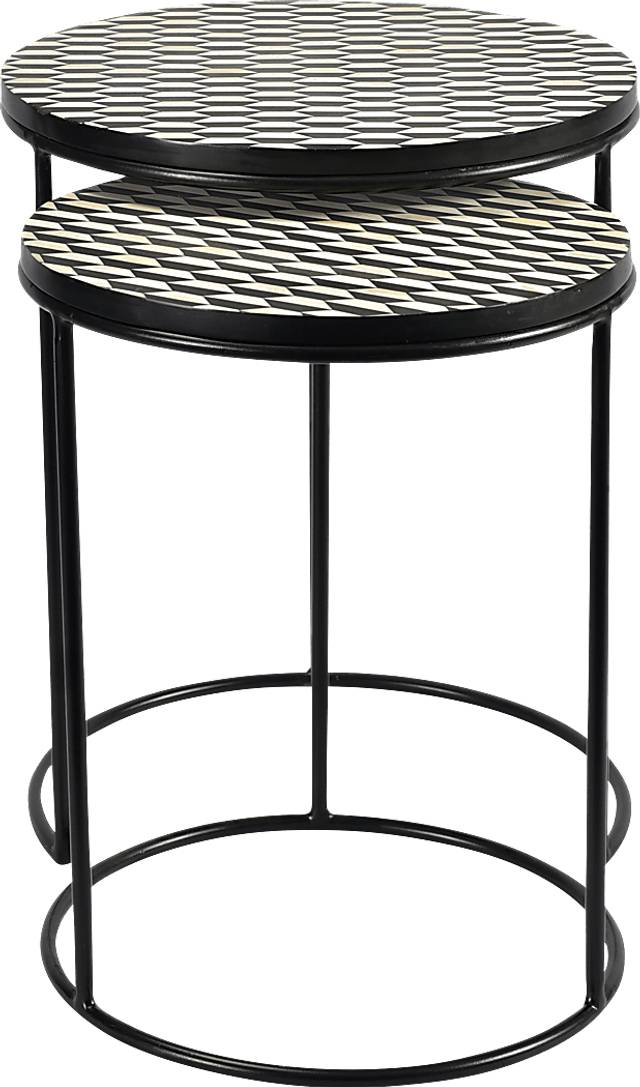 Bunce Black Nesting Tables, Set of 2 - Thumbnail - Image 2