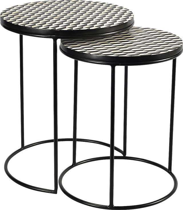Bunce Black Nesting Tables, Set of 2 - Thumbnail - Image 1
