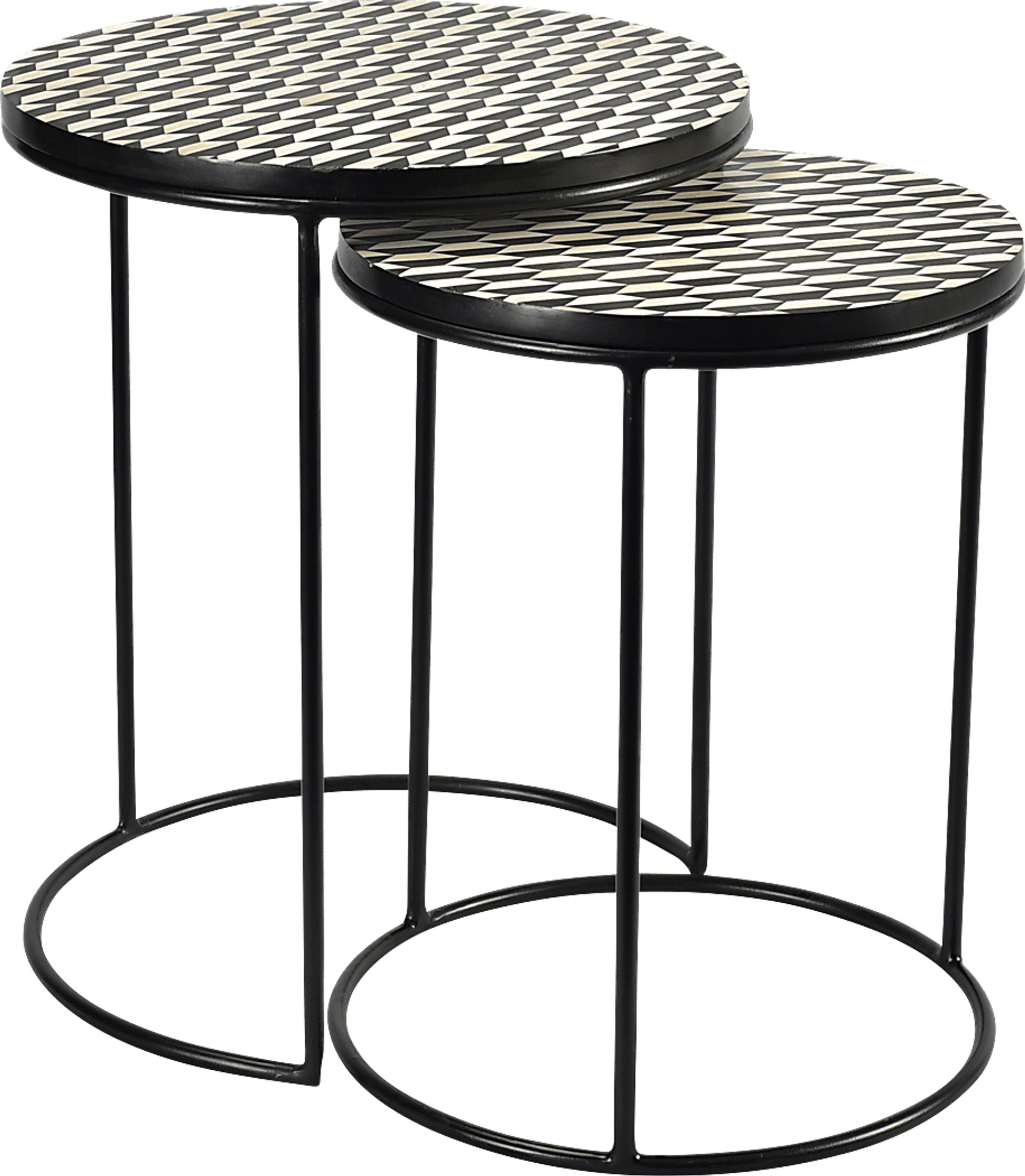 Bunce Black Nesting Tables, Set of 2 - Image 1