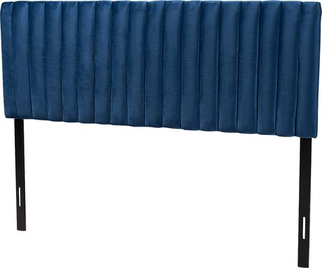 Bunchberry Navy Queen Upholstered Headboard