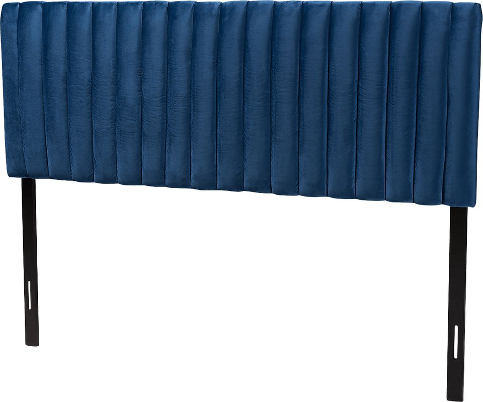 Bunchberry Navy Queen Upholstered Headboard