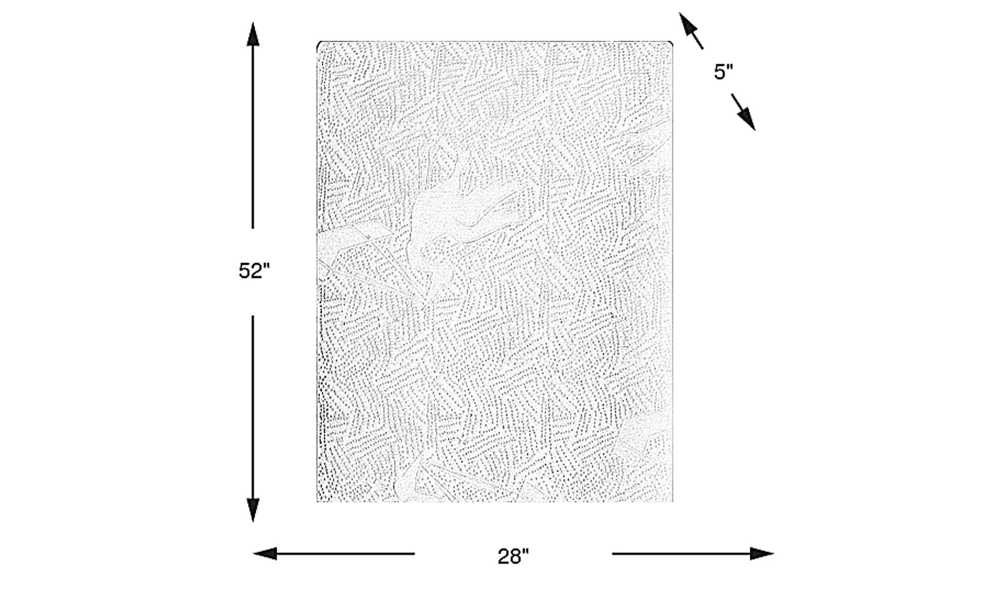 Dimension Image. Please refer to the Dimension Tab on this page for dimension details.