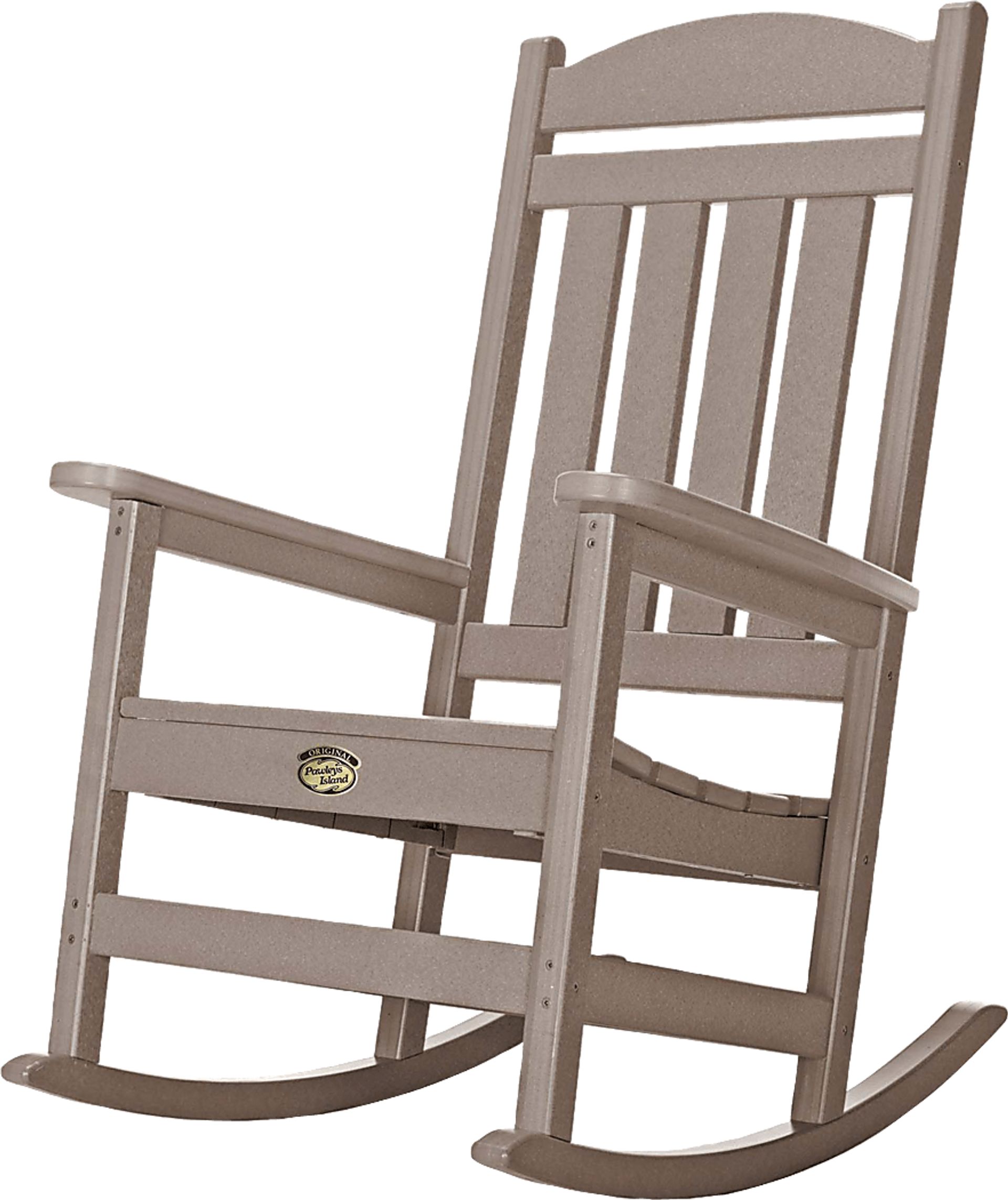 Pawleys Island Bunlou Tan Outdoor Rocking Chair - Image 1