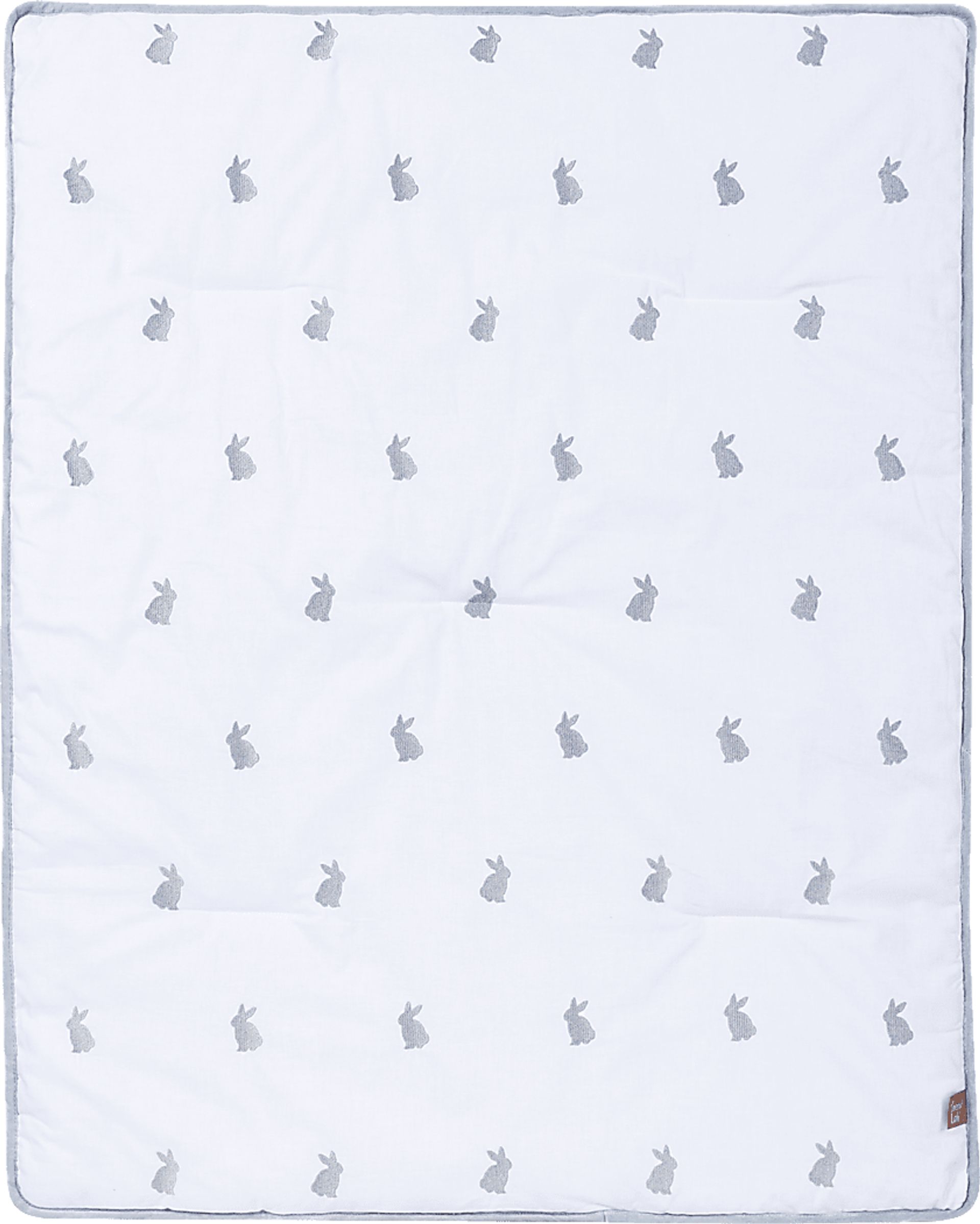 Bunnyville Gray 3 Pc Baby Bedding Set - Image 4