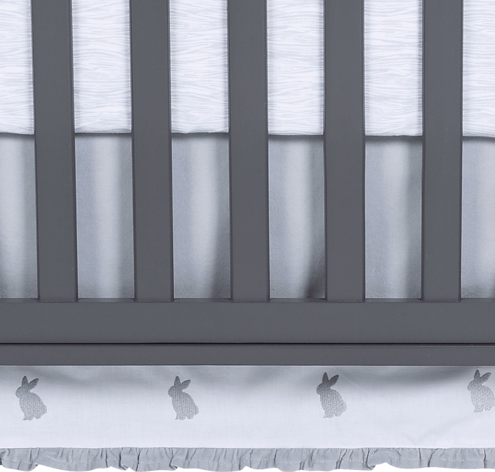 Bunnyville Gray 3 Pc Baby Bedding Set - Image 7