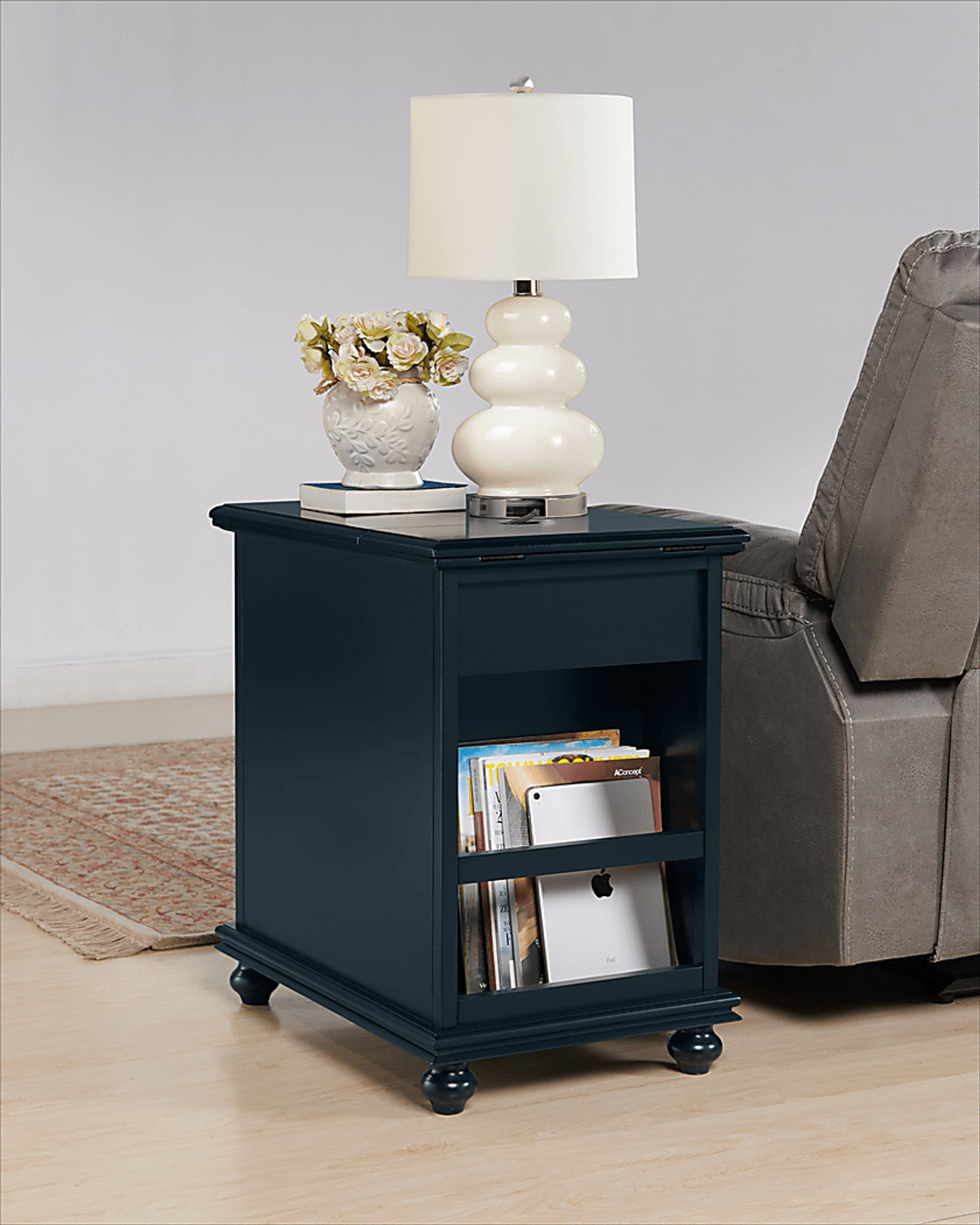 Bunyard Navy Blue Chairside Table - Image 11