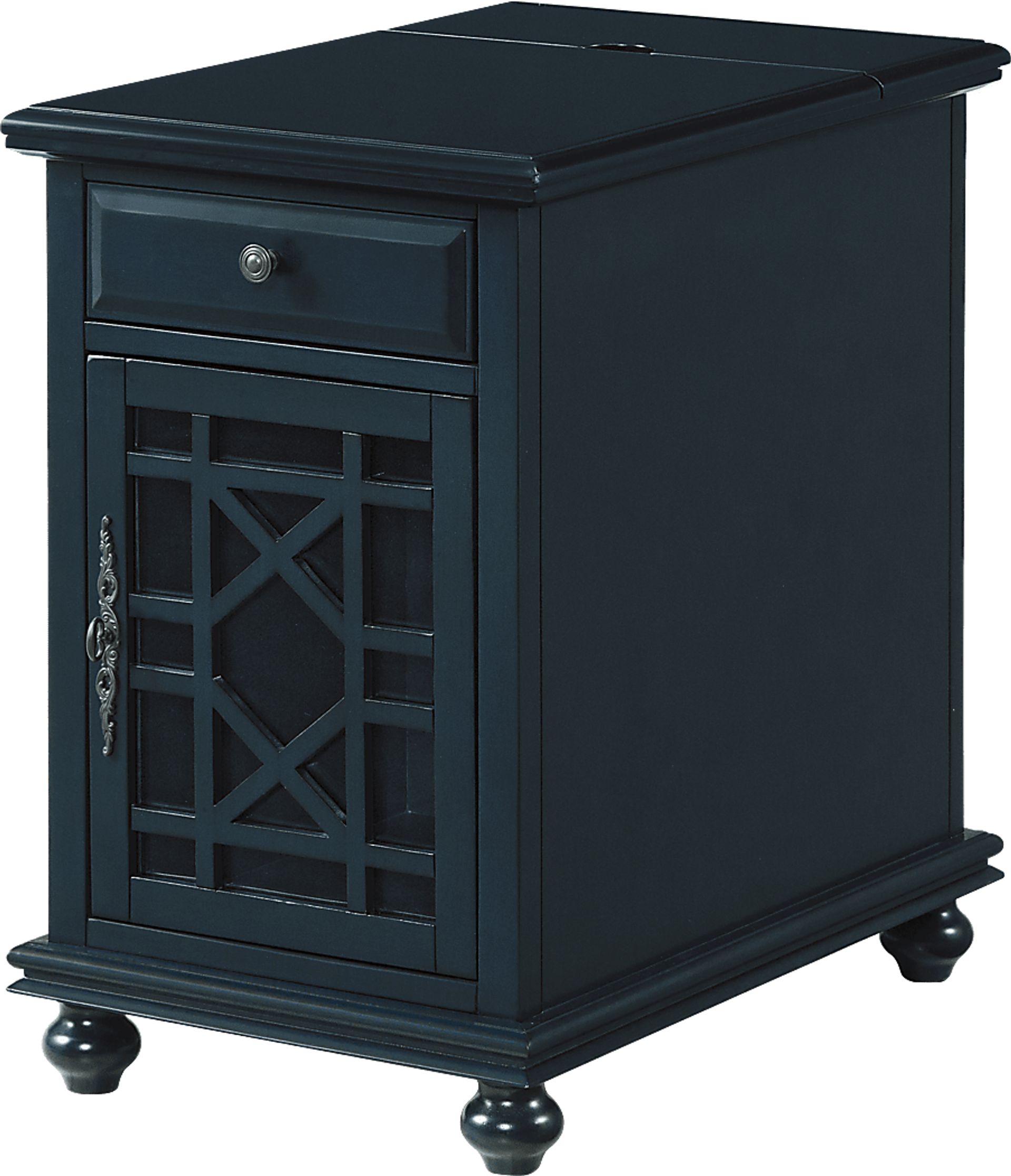 Bunyard Navy Blue Chairside Table - Image 1