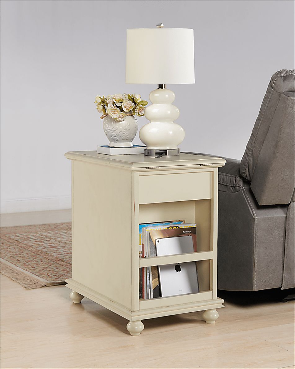 Bunyard White Chairside Table Rooms To Go