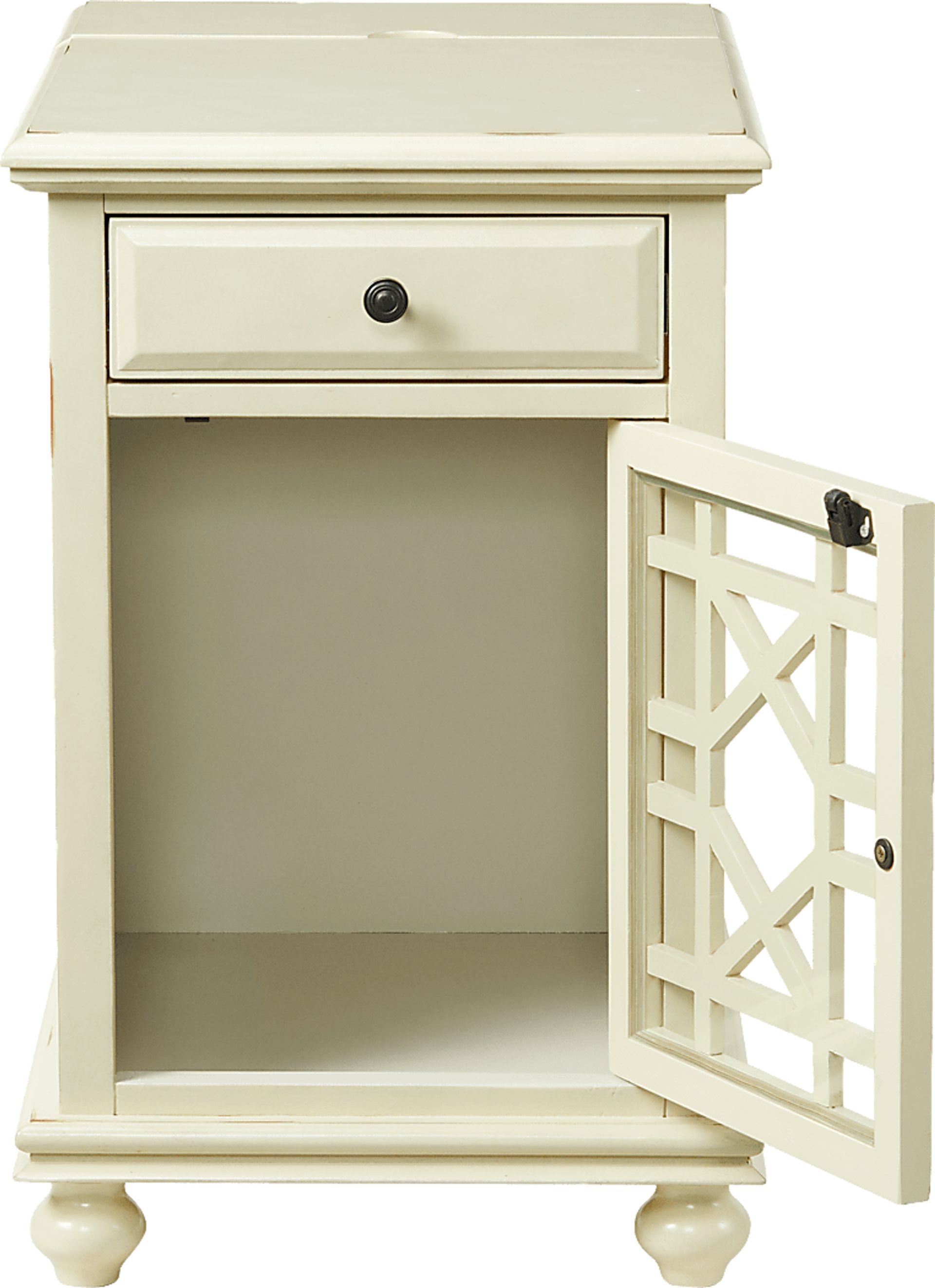 Bunyard White Chairside Table - Image 2