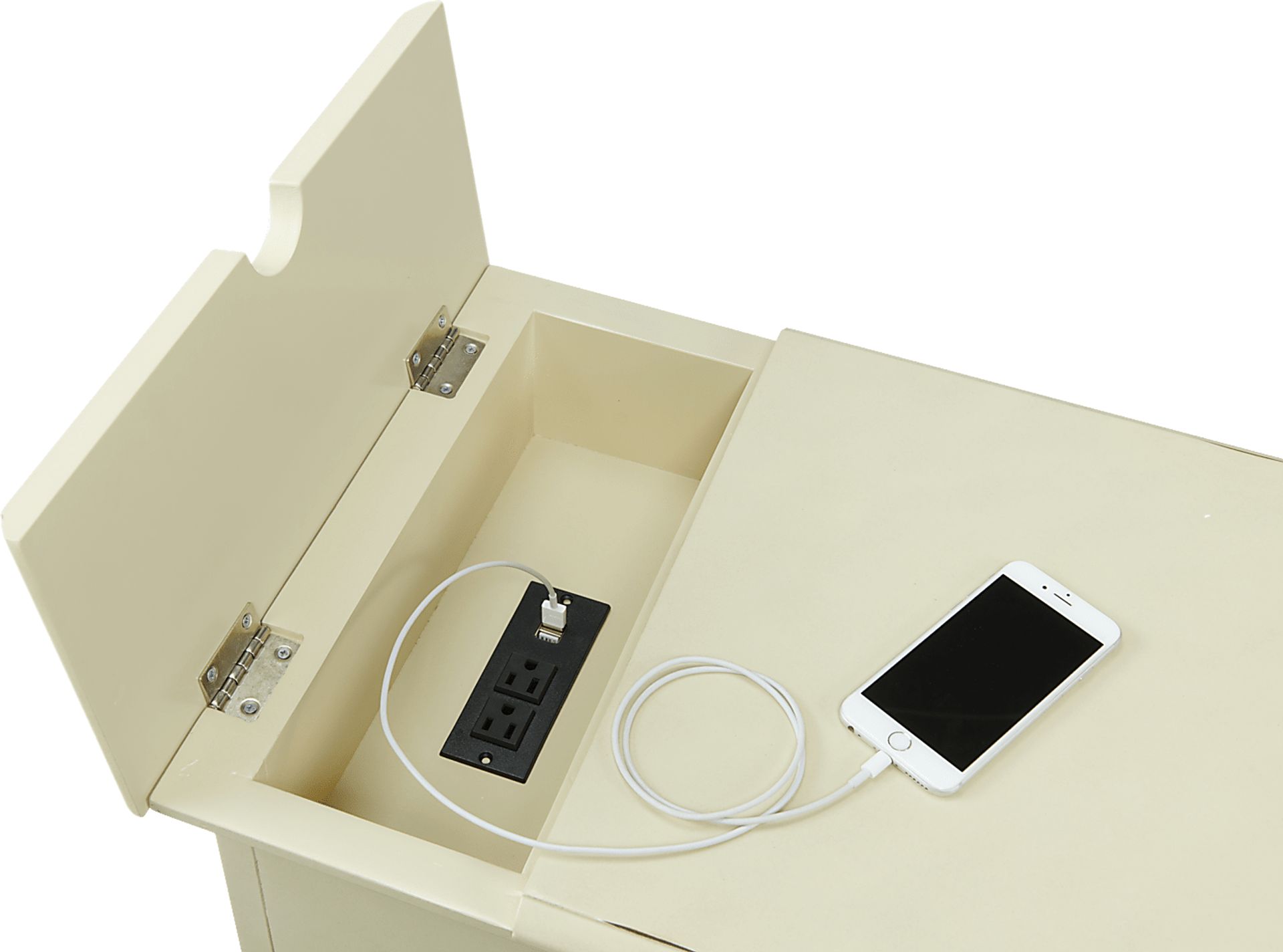 Bunyard White Chairside Table - Image 3