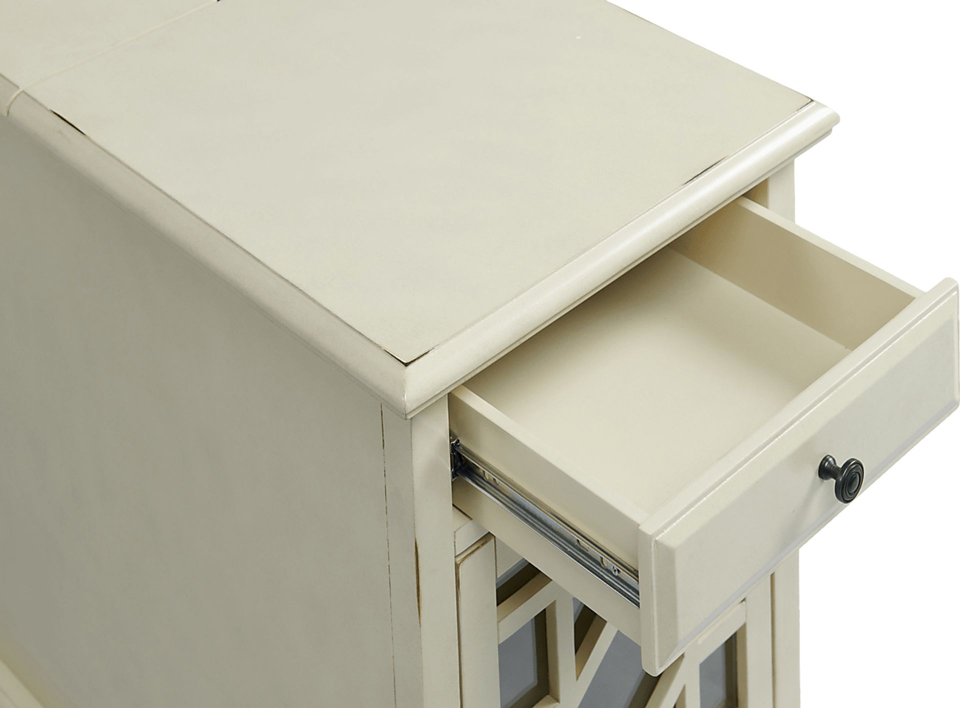 Bunyard White Chairside Table - Image 4