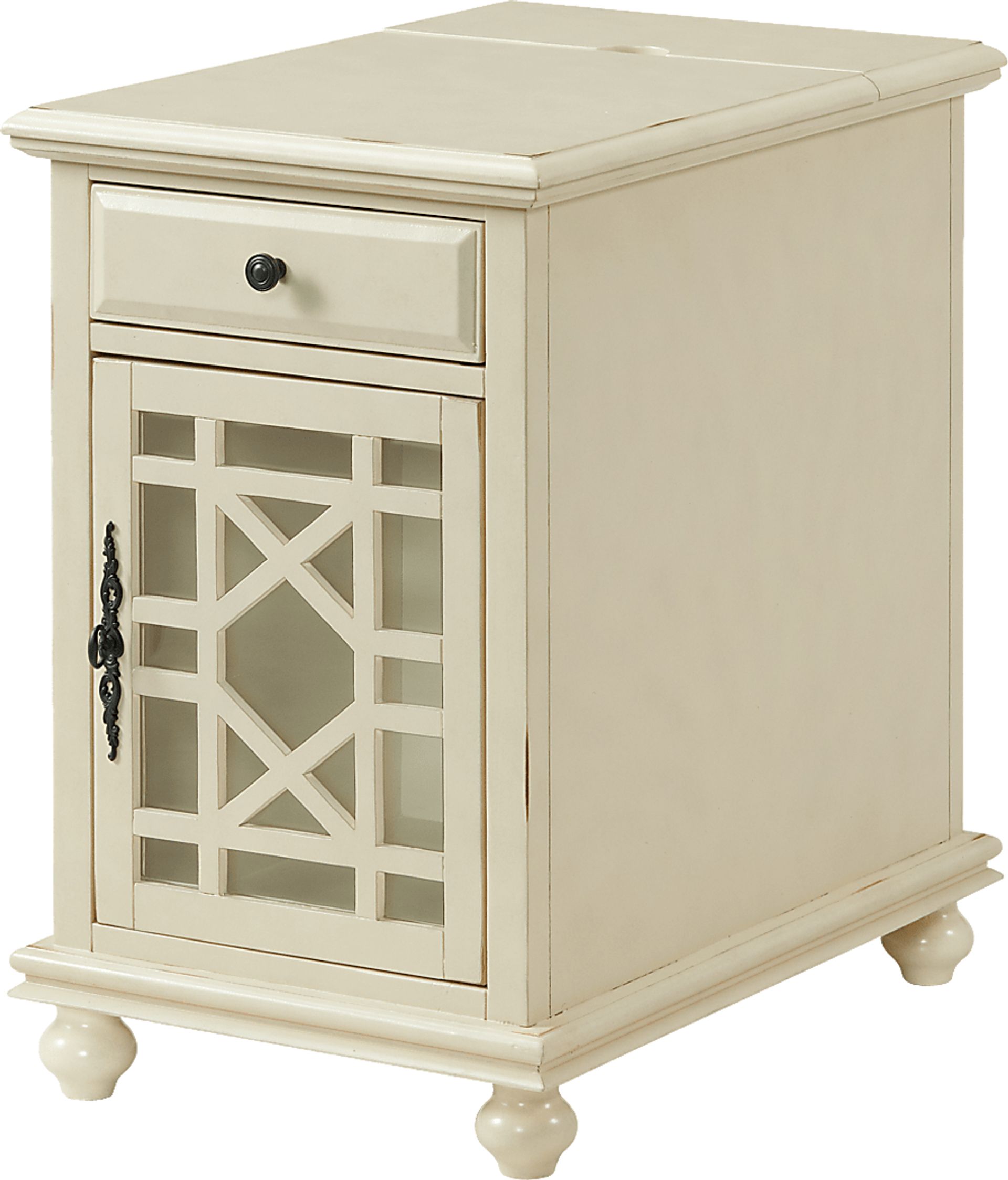 Bunyard White Chairside Table - Image 1