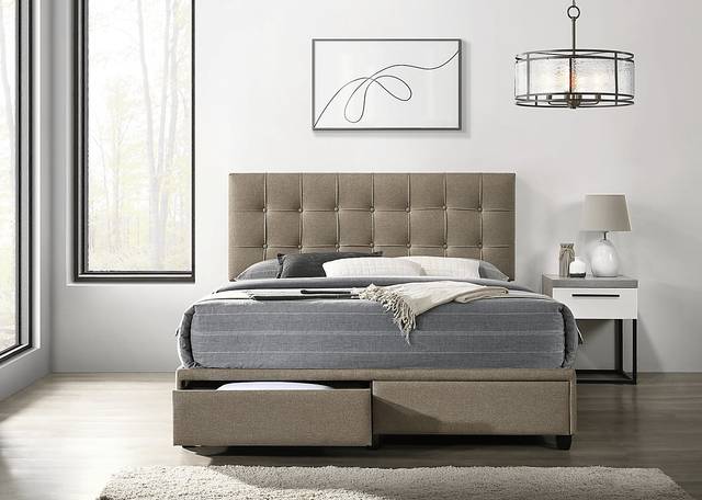 Burchell Brown Queen Platform Storage Bed - Thumbnail - Image 2