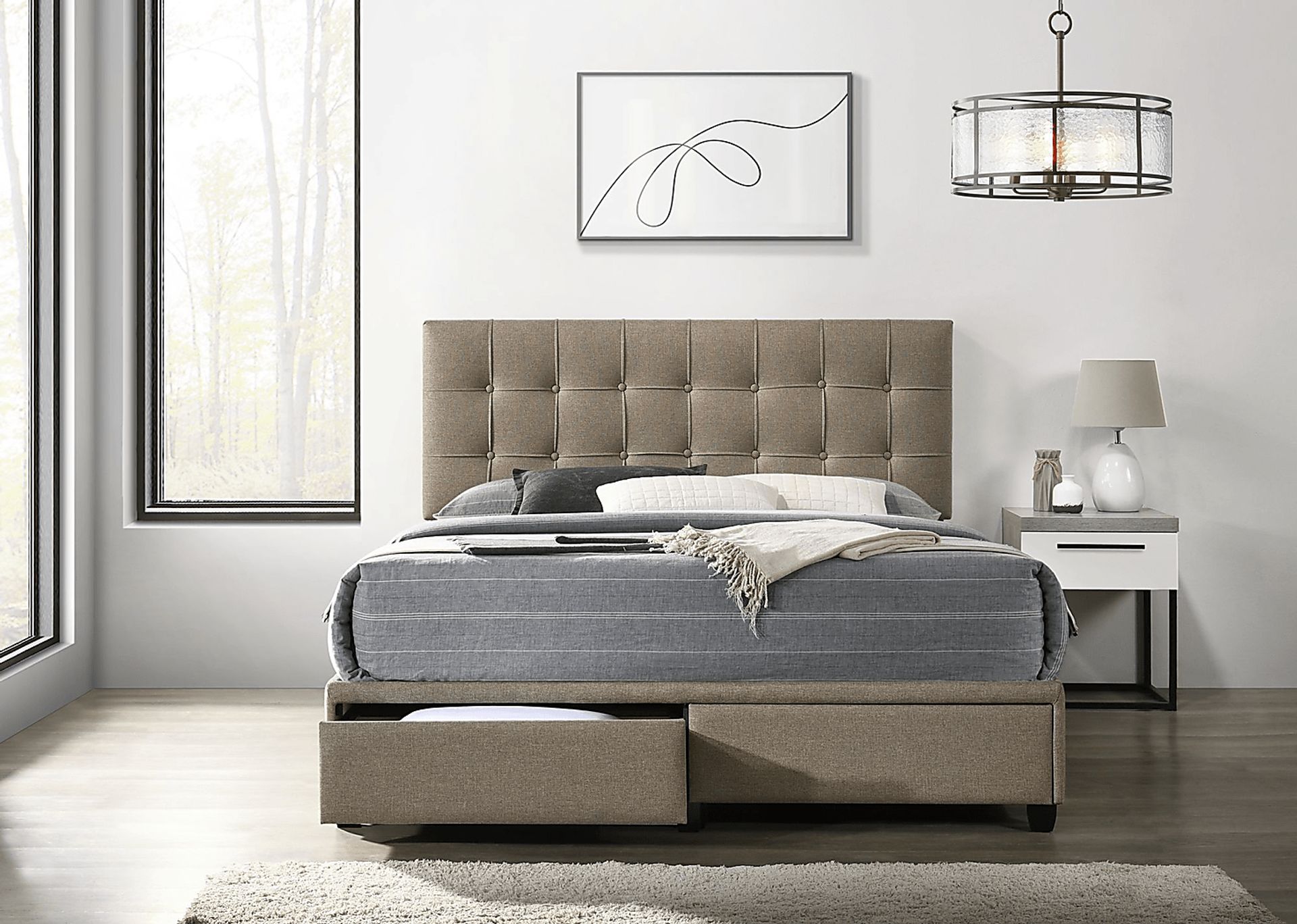 Burchell Brown Queen Platform Storage Bed - Image 2